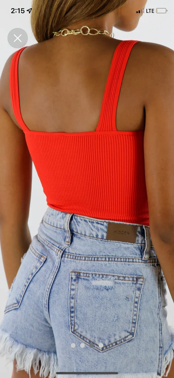 Rock n rags Red One size tank - Image 2
