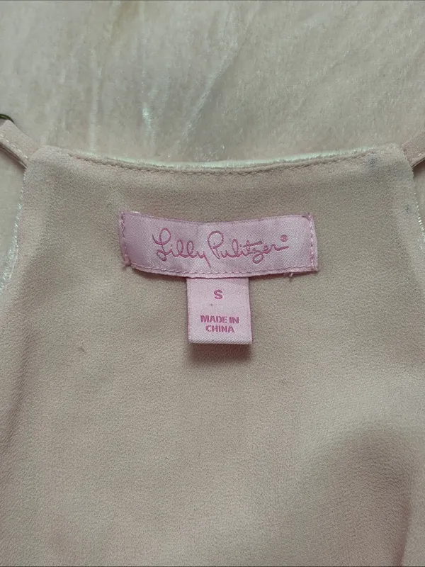 Lilly Pulitzer Pale Pink Velvet Cami Slip - Image 3