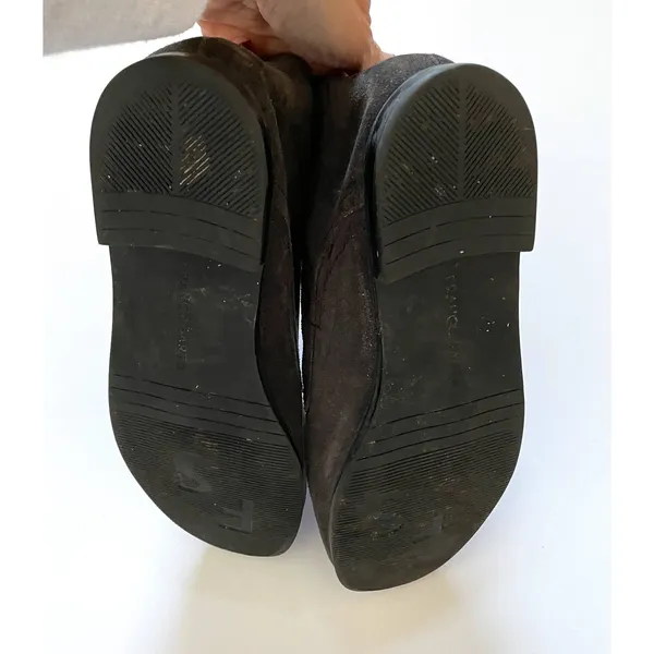 Franco Sarto Suede Leather Bootie Boots Dark Gray Size 8 - Image 5