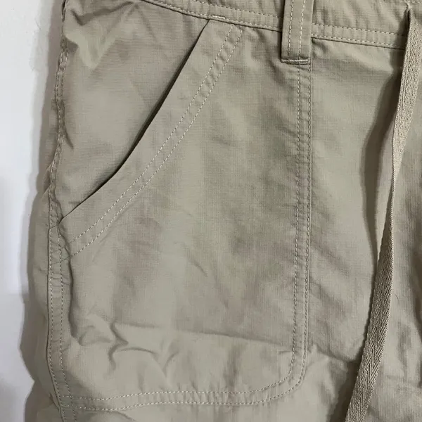 The‎ North Face Womens Tan Khaki Hiking Shorts Size 16 Drawstring Nylon Trekking - Image 2