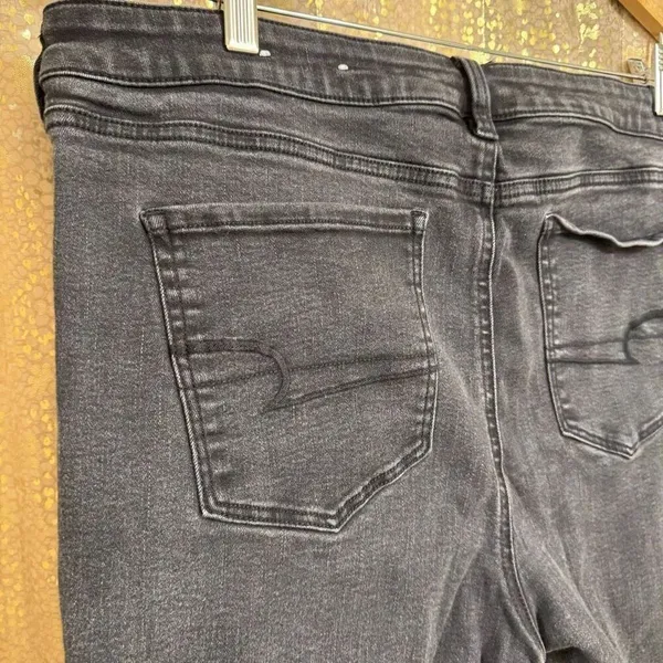 American Eagle Black Next Level Stretch High Rise Skinny Jeans Size 20 - Image 7