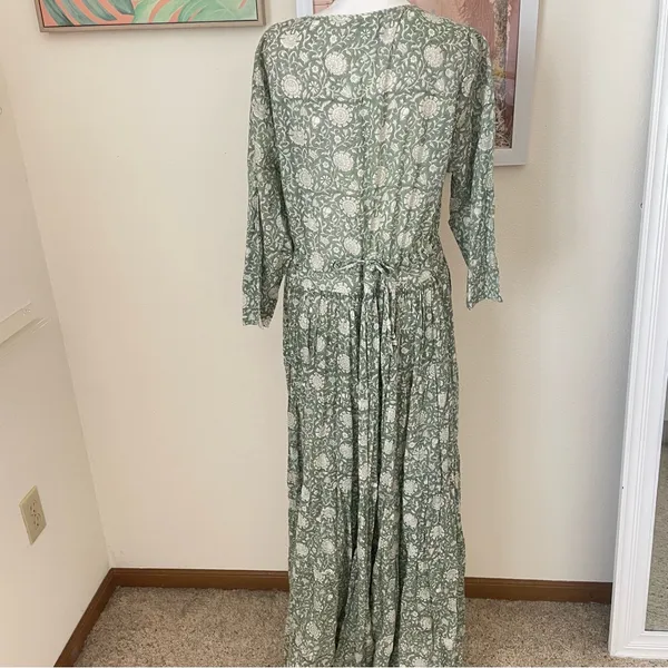 Little Tienda Aurora Sunset Lover Floral Block Print Maxi Dress XL Rare - Image 7