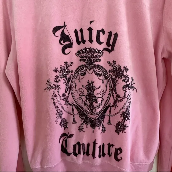 Juicy Couture Vintage Y2K Pink Velour Hoodie, L - Image 11