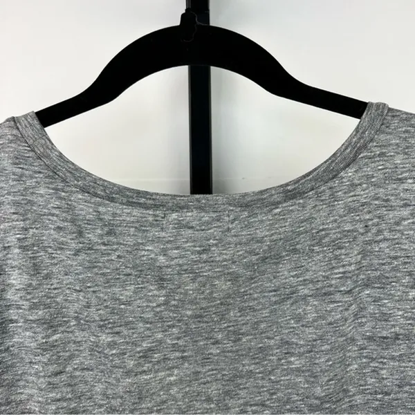 Leith Nordstrom Dress Womens XL Gray Blouson Ruched Tulip Hem Long Sleeve Knit - Image 5