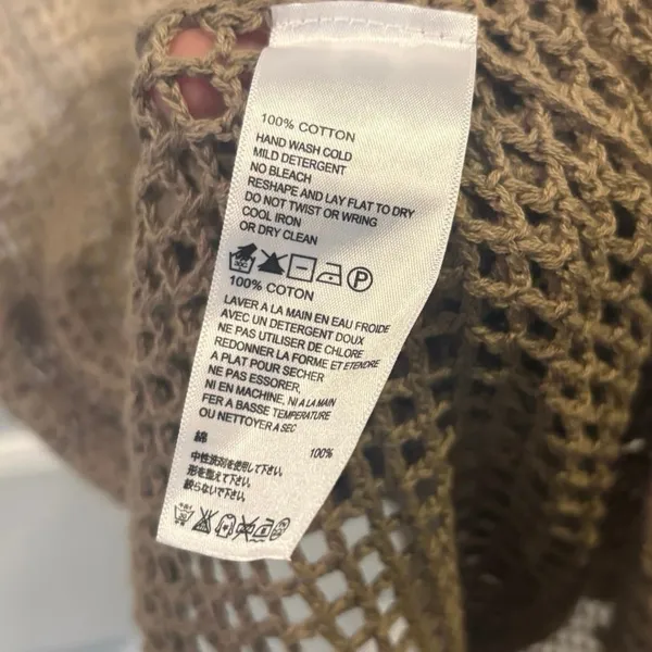 Tommy Bahama‎ Cream And Tan Crochet Swim Cover Up Size Large - Image 6