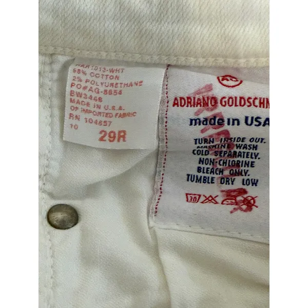 AG‎ Adriano Goldschmied The Angel Jeans Women 29R White Bootcut Stretch Denim - Image 5