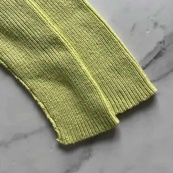 Free People Layer Cake Sweater Key Lime XS Oversized Turtleneck Chunky Knit - Image 8