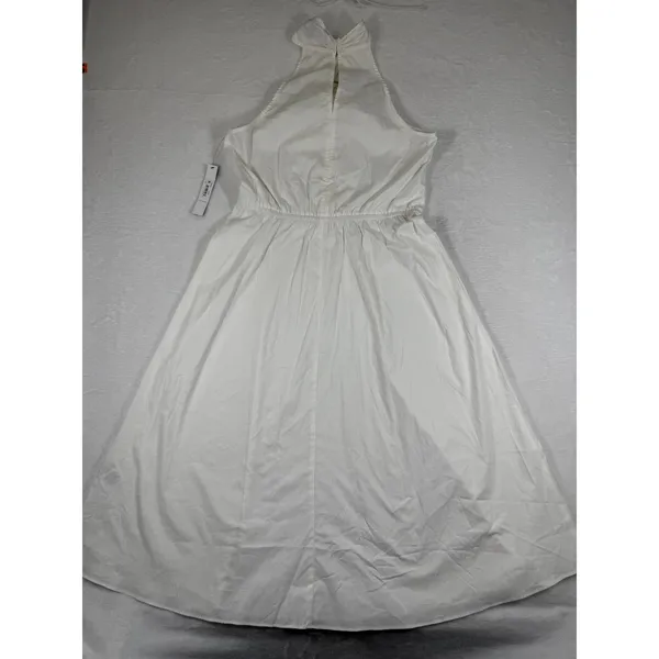 Maggy London Ivory White Cotton Halter‎ Midi Dress G5678M Size 10 NWT - Image 14