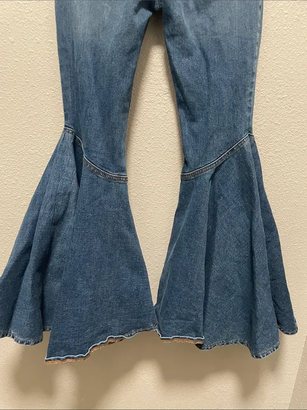 Shyanne Light Blue Flare Panel Jeans - Image 7