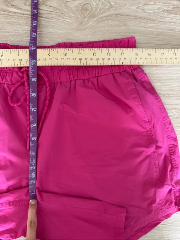Free People Medium Pink Drawstring Active Shorts - Image 5