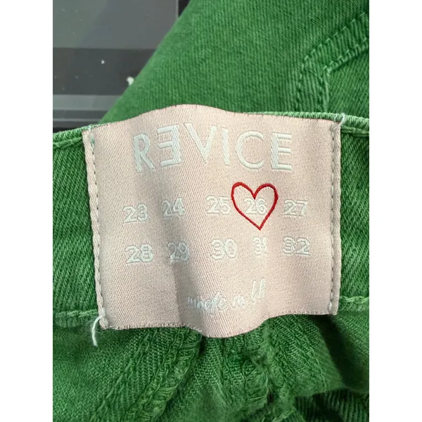 Revice Denim Venus Star Green High Rise Flare Jeans Front‎ Seam Star Back 26 - Image 4