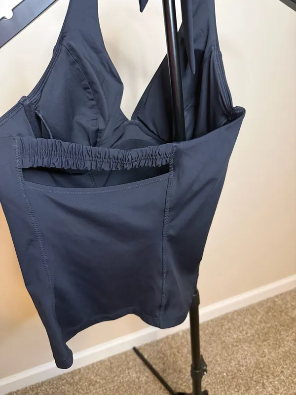 Athleta Plunge Halter Tankini‎ Top in Black 36 D/DD - Image 2