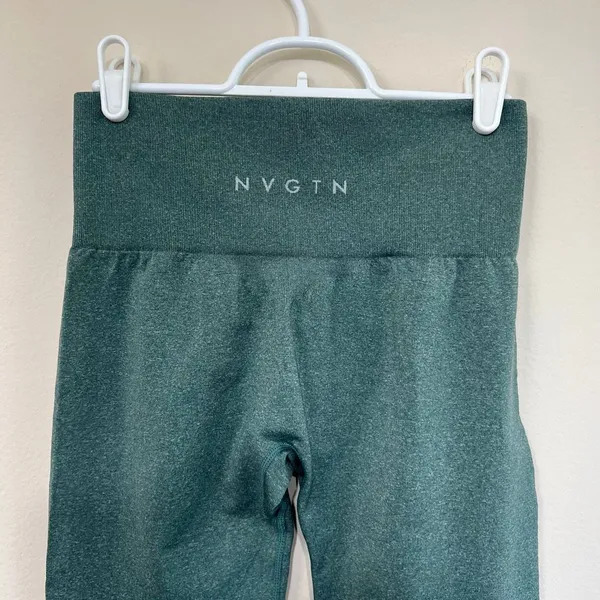 NVGTN Dark Green Seamless High Rise Leggings Medium - Image 3