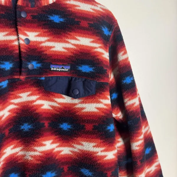 Patagonia Pullover Womens Synchilla Snap-T Wild Desert Aztec Pattern Size S - Image 6