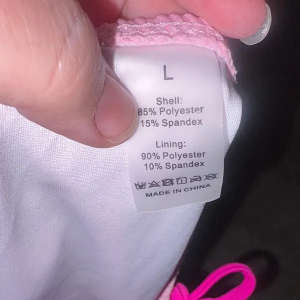 New hot pink stylish triangle rose bikini set size Large adjustable - Image 7