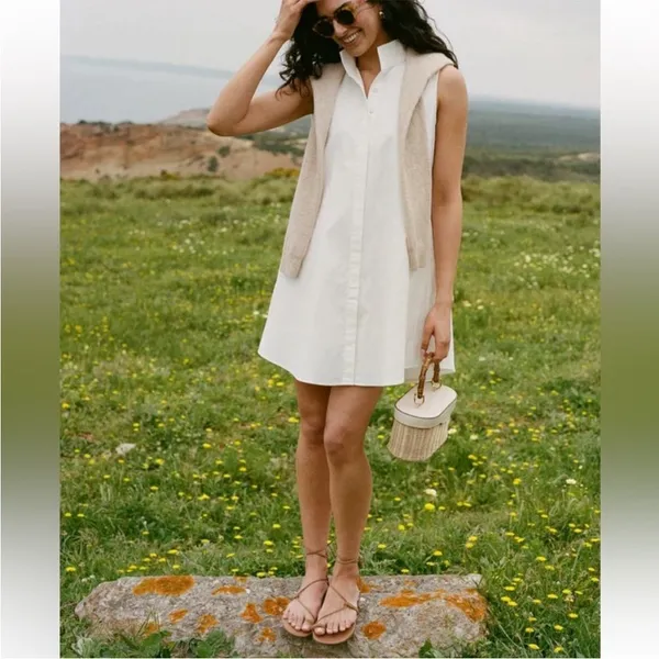 TUCKERNUCK White Sleeveless Charlie‎ Dress L - Image 4