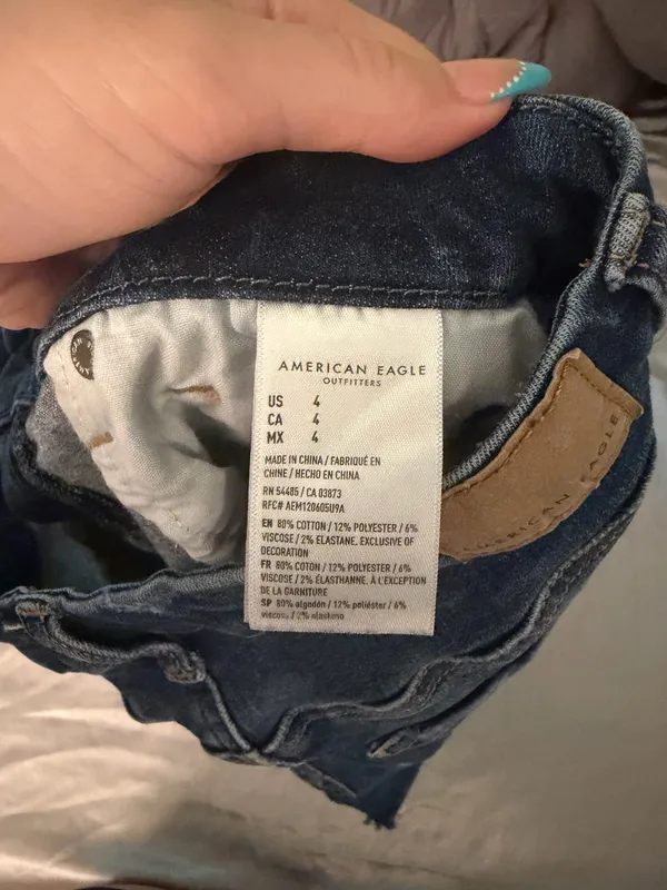American Eagle Jean Shorts High-Rise size 4 - Image 3