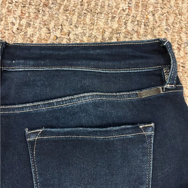 KanCan Dark Blue Button Fly Distressed Skinny Jeans Size 32 - Image 6