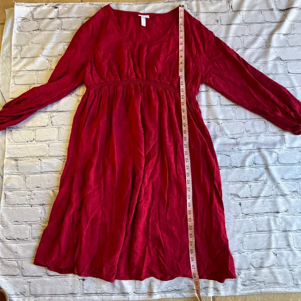 Dress Loose Flowy Pink Long Sleeve Size XL Artsy Motherhood - Image 9