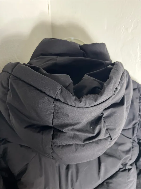 Calvin Klein Women's Black Puffer Coat with Hood Classic retail $400 - Image 10