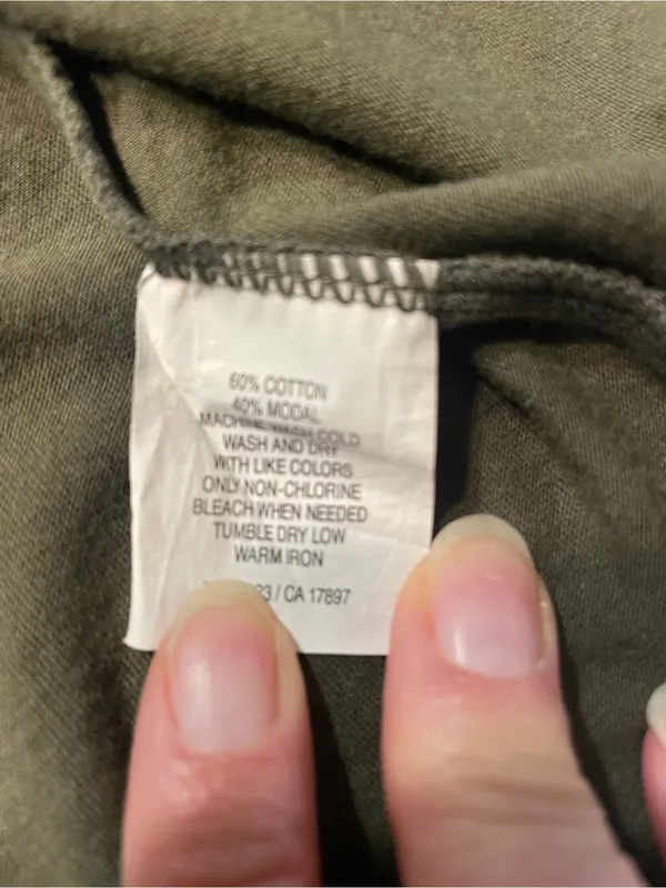 Old Navy Olive Green Swing Top Pleating Detail Scoop Neck 3/4 Sleeve Women Sz M - Image 7
