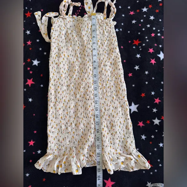 Free People Yellow Floral Mini Dress - Image 8