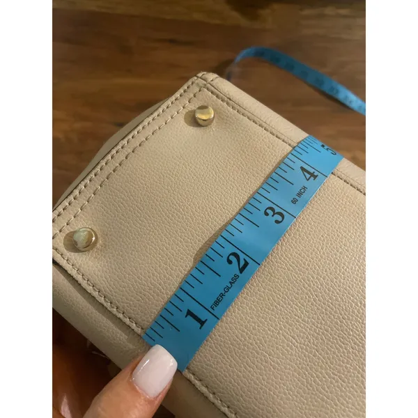 KATE SPADE Patterson Drive Geraldine Bag MINIMALIST Beige Leather Tote Purse - Image 9