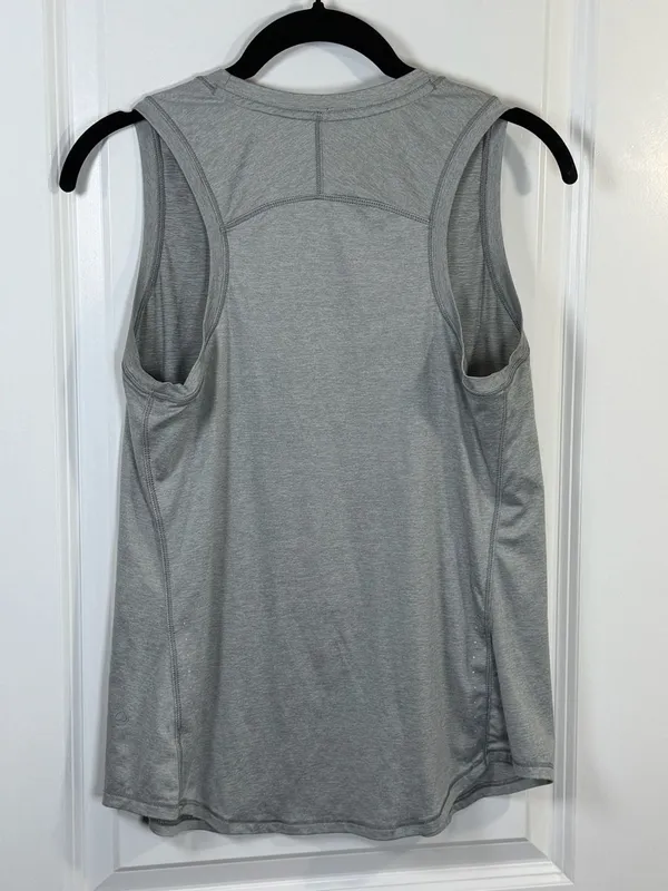 CRZ YOGA Lightweight Racerback Workout Tank Top Heathered Grey - Image 3