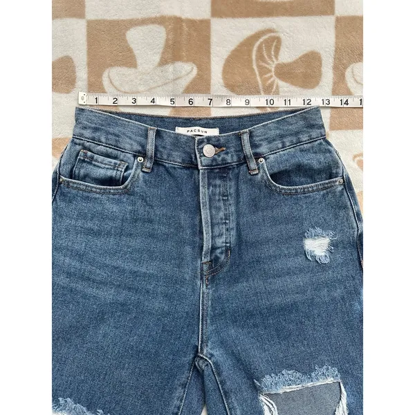 PacSun High Rise Straight‎ Blue Jeans Size 25 - Image 7