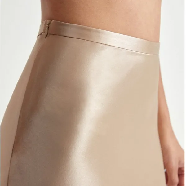 Commense High Waisted Satin Flowy Midi Skirt size xs - Image 2