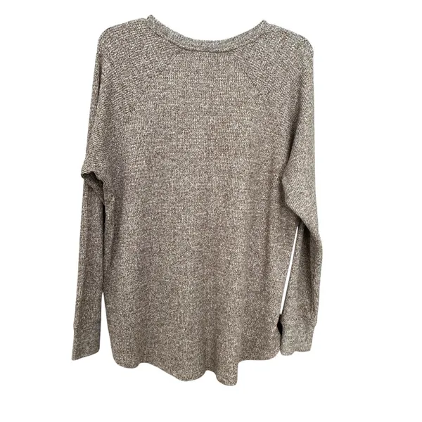 American Eagle‎ Top Knit Women's Large Henley Lounge Comfy Lounge Brown #B6-1 - Image 7