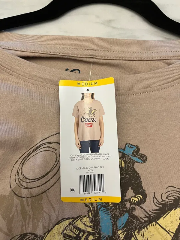 Coors Banquet Women's Short Sleeve Tee in Tan - Image 2