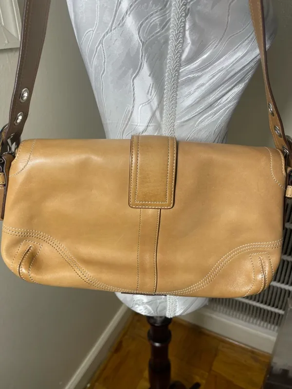 Coach Signature Sufflette leather handbag soho 9434 and purse Beige, Leather - Image 5