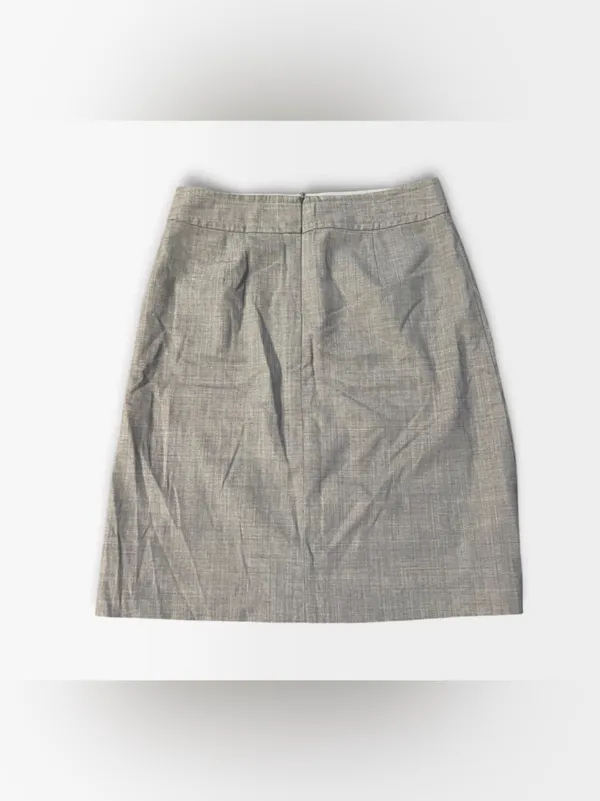 Banana Republic Neutral Grey Midi A-Line Skirt - Image 3