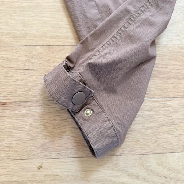 Anthropologie 4 Ellie Embroidered Brown Utility Pants Belted High Waisted Size 2 - Image 8