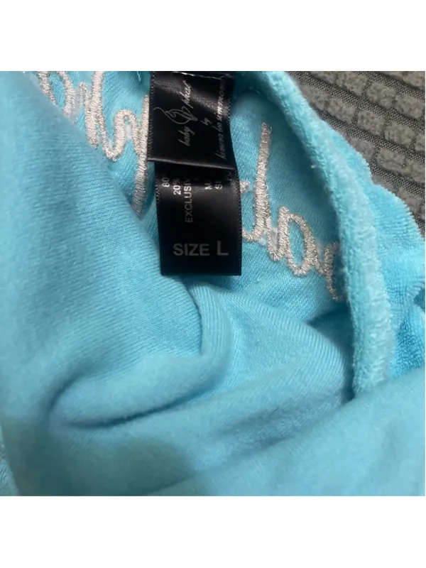Y2K Baby phat Phat Blue Halter Swim Coverup Dress with Cat Logo Size L - Image 6