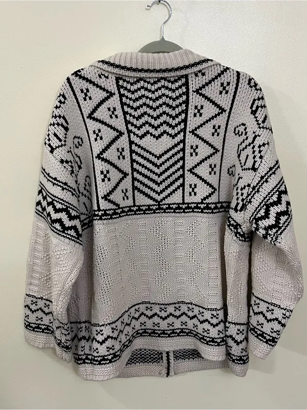 NEW Altar’d State Ivory & Black Knit Cardigan Sweater Size XL NWT - Image 6