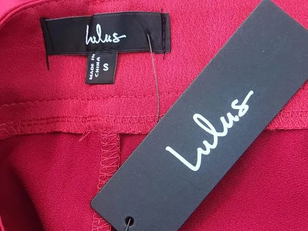 Lulus Red Satin Wide Leg Pants Size Small NWT - Image 11