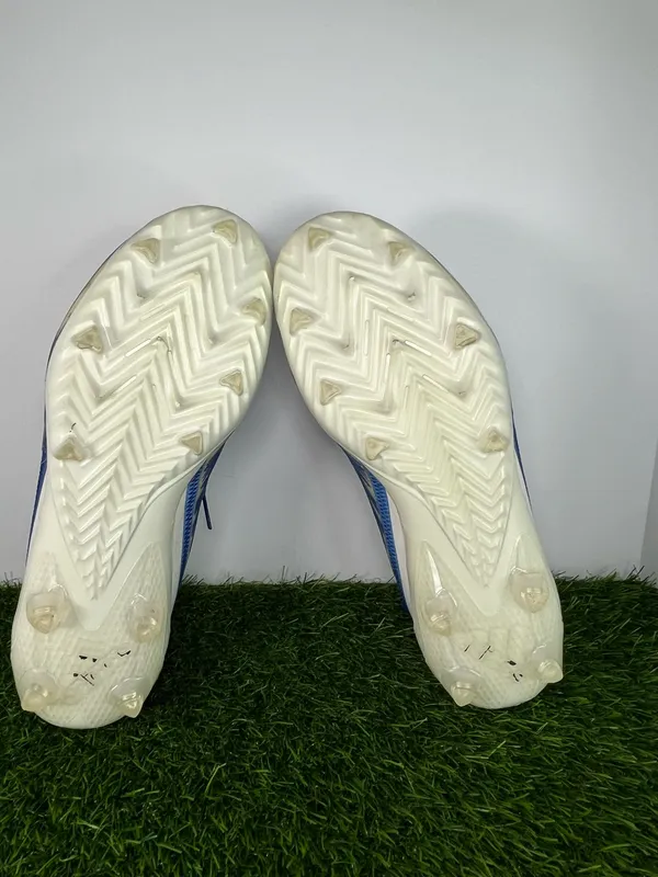 Adidas Adizero 12.0 Football Cleats White Blue Men’s Size 11.5 EU 46 - Image 6