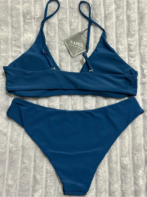 Zaful Women's Deep Teal Two-Piece Bikini Set - Image 2