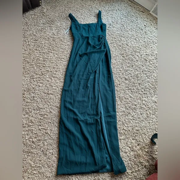 Lulus Glamorous Disposition Emerald Green Ruched Maxi Dress - Image 5