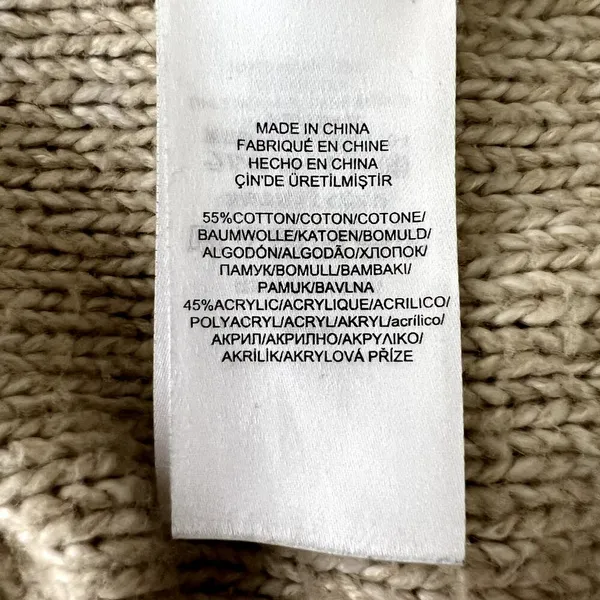 Ralph Lauren Beige Knitted Scoop Neck Sweater - Image 7