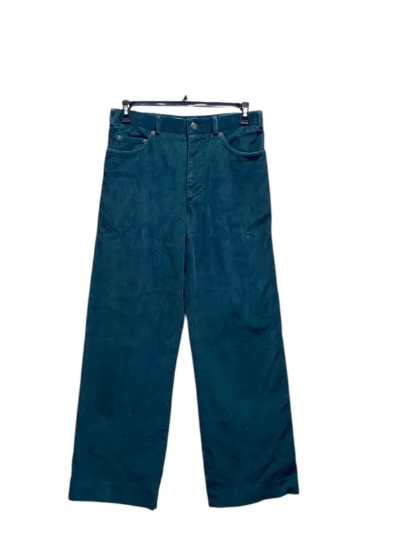 Marc Jacobs Corduroy Wide Leg Pants Teal Green Size 32 Minimalist Preppy Casual - Image 2
