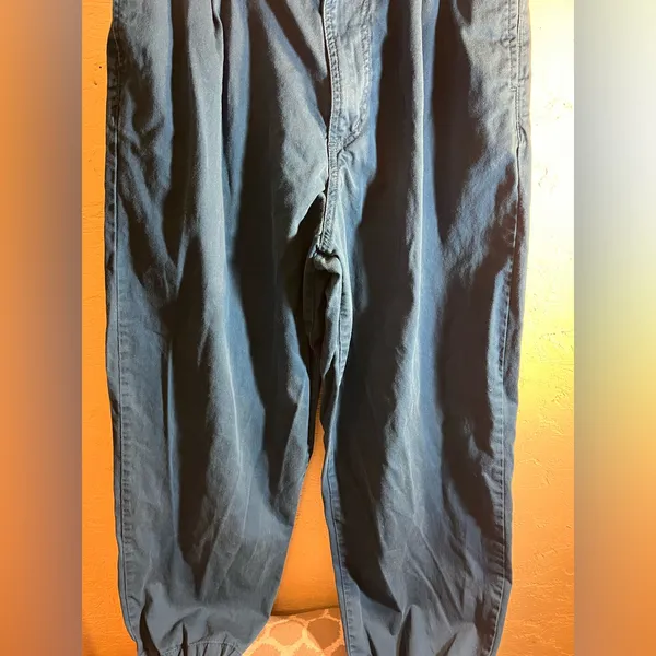 Urban Outfitters Blue Jogger Pants denim blue elastic baggy drawstring ankle Y2K - Image 6