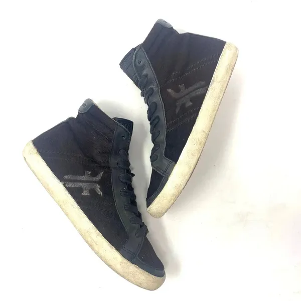 Frye Dylan Calf Hair High‎ Top Sneakers Black Size US 6.5 - Image 2