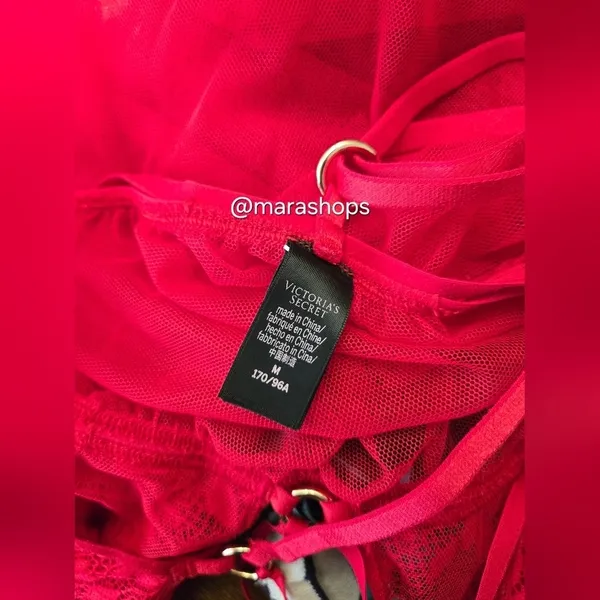 Victoria's Secret Red Snake Lace Babydoll - Image 7