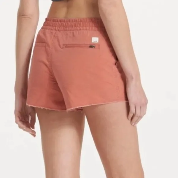 Vuori Vintage Ripstop Shorts with Raw Hemline in Cinnamon - Image 2