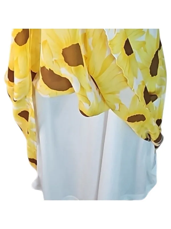 Show Me Your Mumu Yellow White Sunflower Halter Mini Dress Size Medium - Image 5
