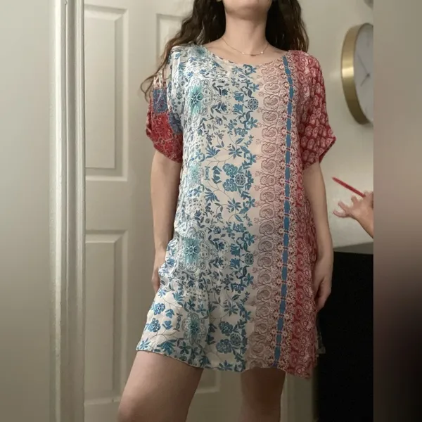 Johnny Was Bohemian Mixed Print Bayla Side Slit Tunic Large‎ - Image 4