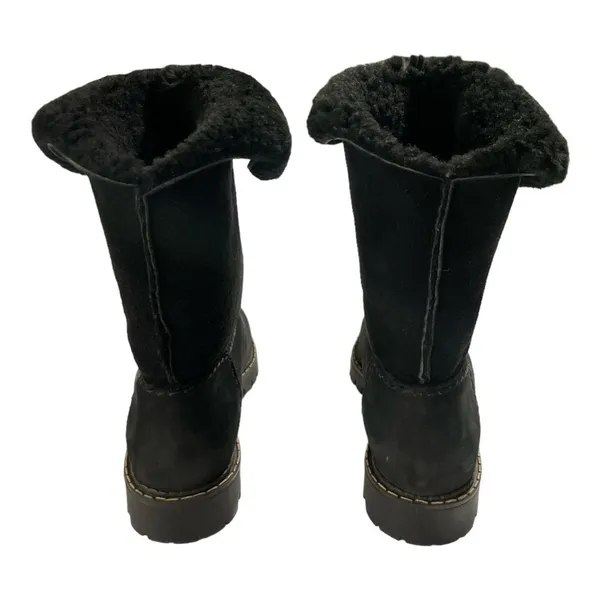 Sorel Suede Shearling Foldover Tall Black Boots Black Size 7M - Image 7